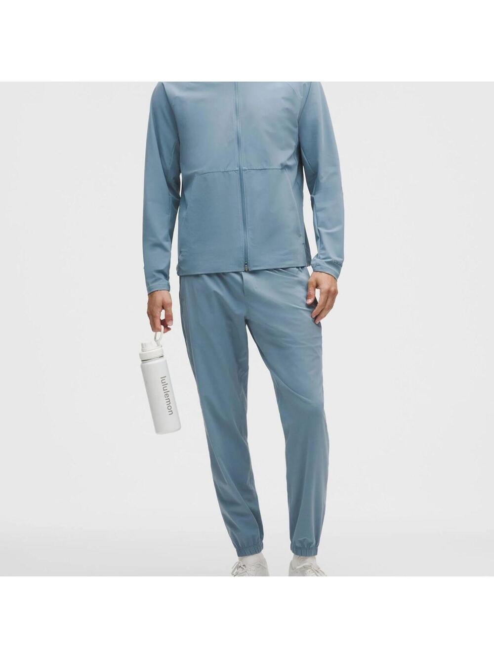 Lululemon Men's Blue Jogger Pants with Elastic Waist and Drawstring